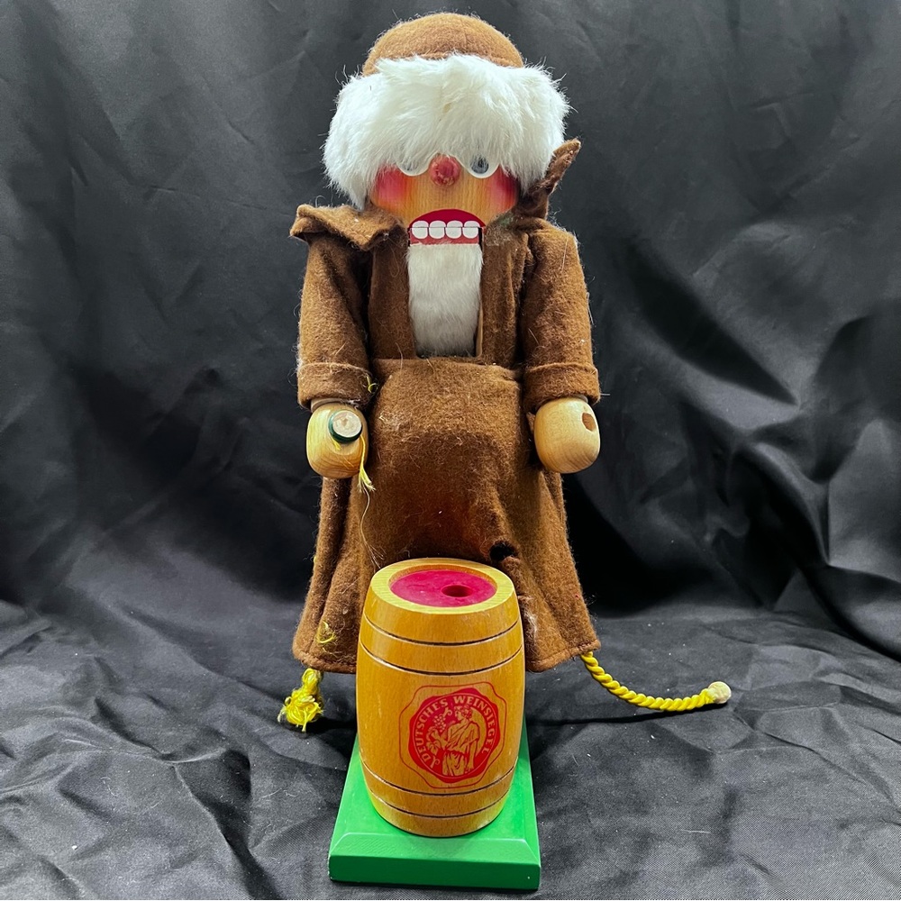 Original Steinbach Nutcracker Friar Keg 14" Handmade Figure West Germany - AS IS